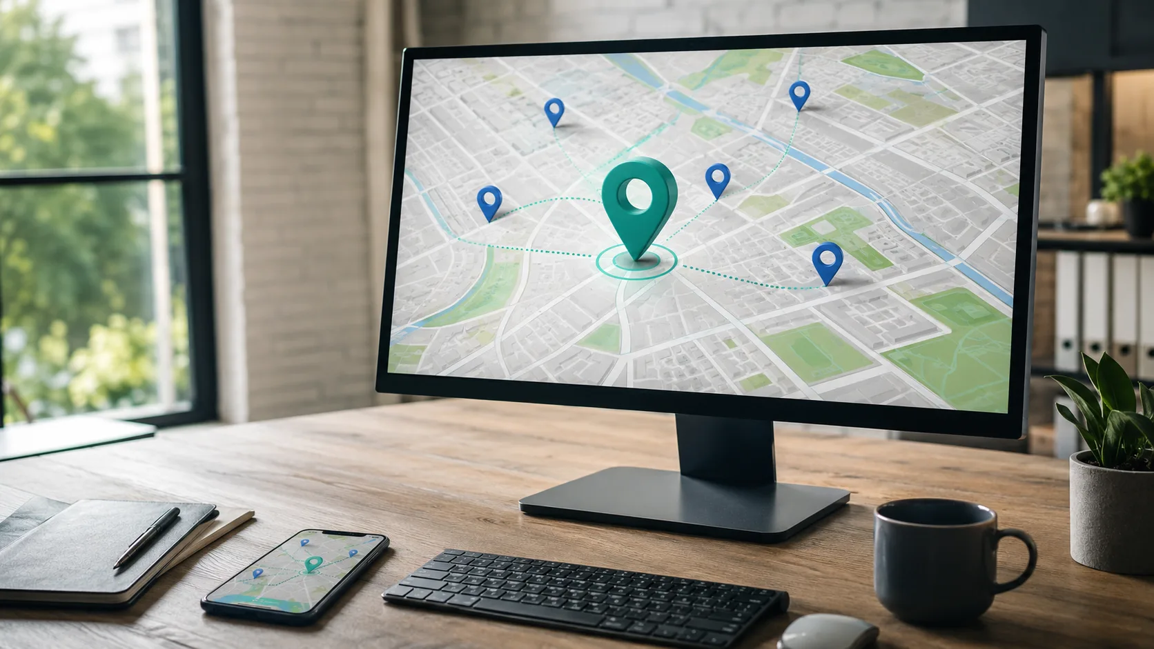 Local SEO map and location marker