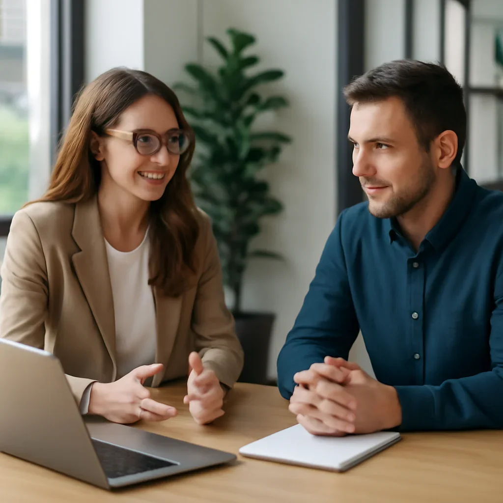 Business consultation about next steps for Construction Company SEO Surrey
